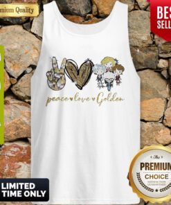 Funny Peace Love Golden Diamond Tank Top