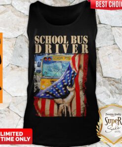 Premium School Bus Driver American Flag Tank Top