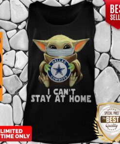 Top Star Wars Baby Yoda Mask Dallas Cowboys I Can’t Stay At Home Tank Top