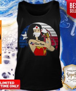 Nice Vintage Wonder Woman Texas Nurse Stethoscope Covid-19 Tank Top