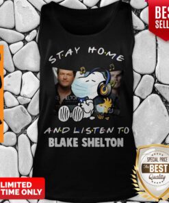Awesome Snoopy Stay Home And Listen To Blake Shelton Tank Top