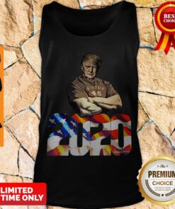 Top Donald Trump Potus 45 2020 Signature American Flag Tank Top