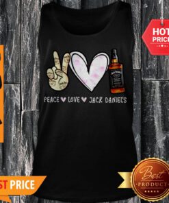 Top Peace Love Jack Daniel’s Whisky Tennesse Tank Top
