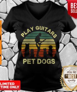 Premium Play Guitars Pet Dogs V-neck