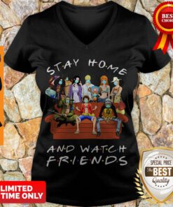 Funny One Piece Mask Stay Home And Watch Friends V-neck