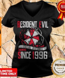 Official Resident Evil Social Distance Training Since 1996 V-neck
