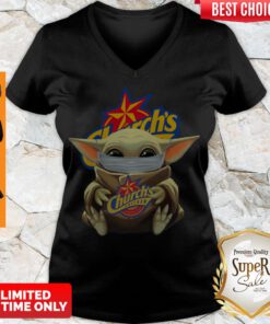 Official Baby Yoda Face Mask Church’s Chicken V-neck