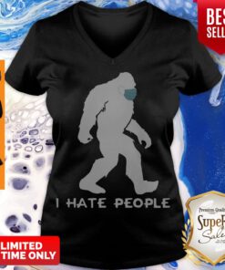 Premium Bigfoot Mask I Hate People V-neck