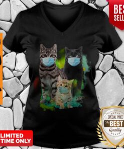 Official Cat Wear Face Mask Tee V-Neck