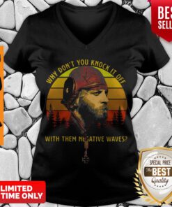Official Vintage Why Don’t You Knock It Off With Them Negative Waves V-Neck
