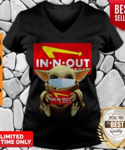 Star Wars Baby Yoda Face Mask Hug In-N-Out Coronavirus V-Neck