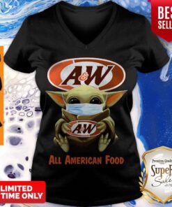 Baby Yoda Mask A&W Restaurants All American Food Coronavirus V-neck