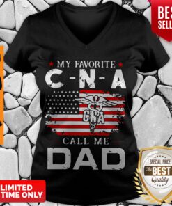 Official My Favorite CNA Call Me Dad American Flag ShirtOfficial My Favorite CNA Call Me Dad American Flag V-neck