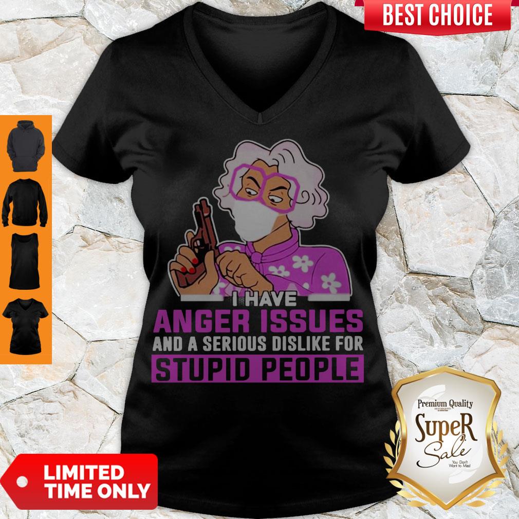 Medea Walk Away I Have Anger Issues And A Serious Dislike For Stupid People V-neck Medea Walk Away I Have Anger Issues And A Serious Dislike For Stupid People V-neck
