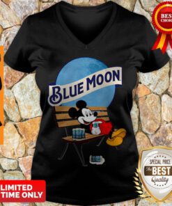 Official Mickey Mouse Drink Blue Moon V-neck