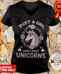 Official Just A Girl Who Loves Unicorns V-neck