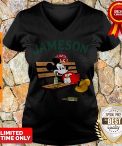 Pretty Mickey Mouse Drink Jameson Irish Whiskey V-neck