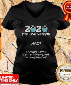 2020 Ring Mask The One Where And Spent Our 1st Anniversary In Quaratine V-neck