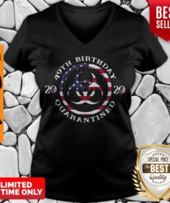 49th Birthday 2020 Quarantined American Flag V-neck