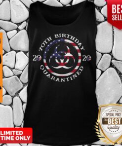 70th Birthday 2020 Quarantined American Flag Tank Top