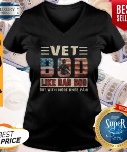 American Flag Vet Bod Like Dad Bod But With More Knee Pain V-neck