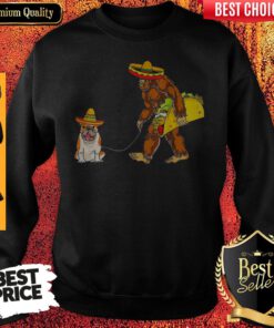 Bigfoot Sasquatch Walking Pitbull Dog Sweatshirt