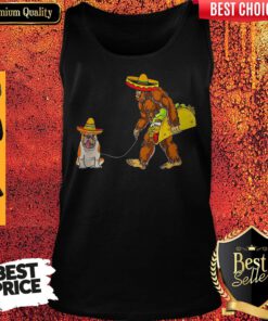 Bigfoot Sasquatch Walking Pitbull Dog Tank Top