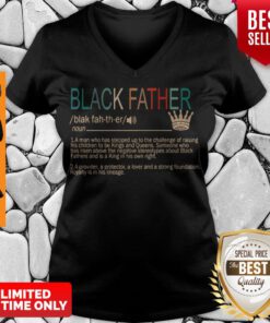 Black Father Definition Vintage V-neck