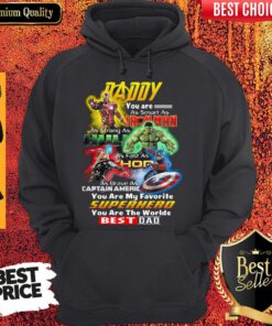 Daddy You Are As Smart As Ironman As Strong As Hulk Superhero Best Dad Hoodie
