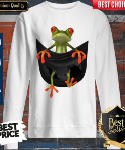 Funny Frog In Pocket Sweatshirt