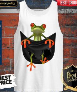 Funny Frog In Pocket Tank Top