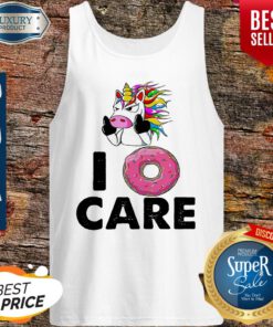Funny Unicorn Donut I Care Tank Top