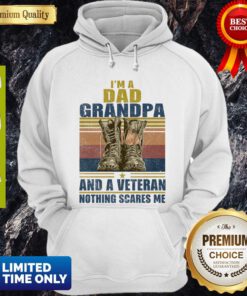 Im A Dad Grandpa And A Veteran Nothing Scares Me Vintage Hoddie