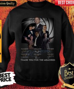 James Bond 007 Sean Connery George Lazenby Roger Moore Thank You For The Memories Signatures Sweatshirt