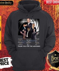 James Bond 007 Sean Connery George Lazenby Roger Moore Thank You For The Memories Signatures Hoodie