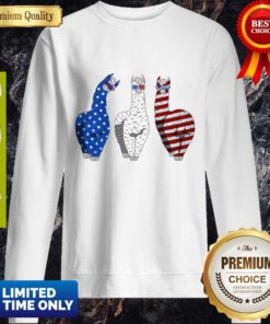 Llama American Flag Veteran Independence Day Sweatshirt