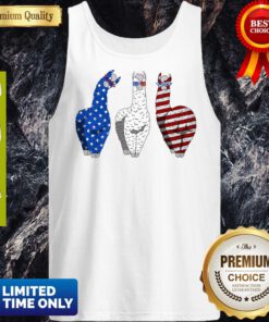 Llama American Flag Veteran Independence Day Tank Top