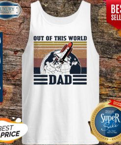 Retro Navy Nasa Out Of This World Dad Vintage Tank Top