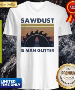 Sawdust Is Man Glitter Vintage V-neck