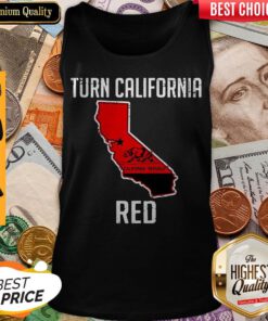 Turn CA Red State Flag Tank Top