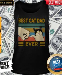 Vintage Best Cat Dad Ever Tank Top