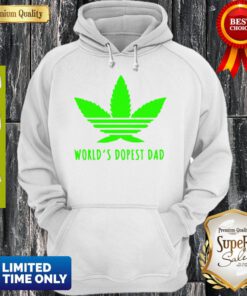 Weed Worlds Dopest Dad Ladies Hoodie