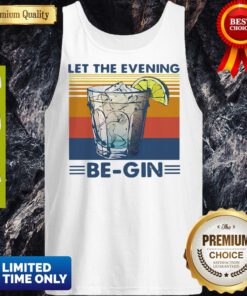 Wine Let The Evening Begin Vintage Tank Top