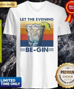 Wine Let The Evening Begin Vintage V-neck