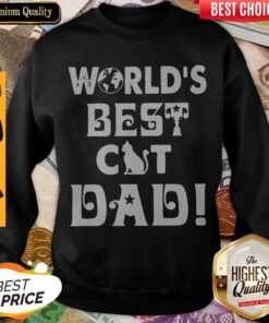 Worlds Best Cat Dad Fathers Day Sweatshirt