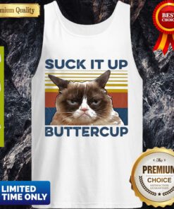 Awesome Cat Suck It Up Buttercup Vintage Tank Top