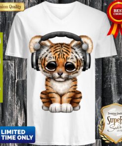 Awesome DJ Tiger V-neck