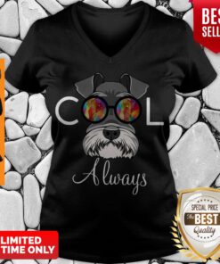 Awesome Schnauzer Cool Always V-neck