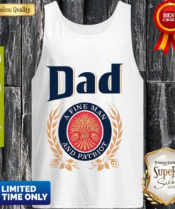 Funny Dad A Fine Lineman And Patriot Father's Day Tank Top