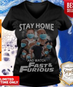 Funny Quarantine Stay Home And Watch Fast Furious V-neck